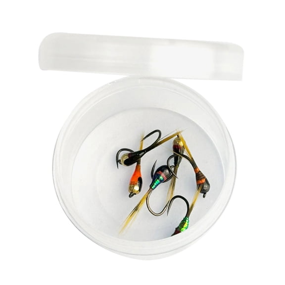 6Pcs Ice Fishing Lures Artificial Fast Sinking Beads Fishing Fly Metal Bead Head Jigs Trout Fishing Quick Sink Fly