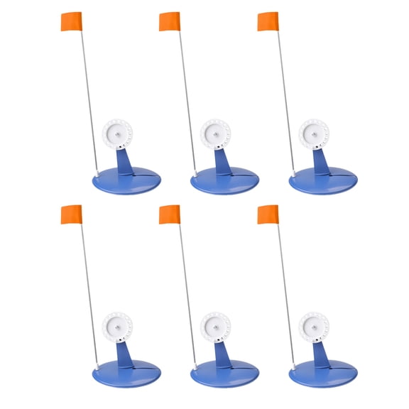 6Pcs Ice Fishing Tip Up Winter Fishing Flags With Storage Bag Set For Efficient Ice Angling Ice Fishing Tip Up Flags