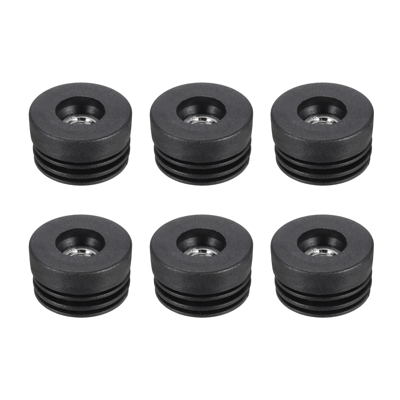6Pcs Inserts for Round Tubes with M10 Thread, for 38mm/1.5