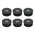 thumbnail image 1 of 6Pcs Inserts for Round Tubes with M8 Thread, for 32mm/1.26" OD Round Tube, Round Black Plastic Plug Caster Insert Chair, 1 of 7