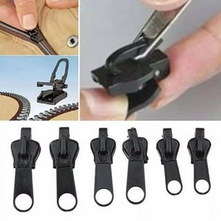 nicexmas 24 Set Metal Zipper Head Sliders Retainer Insertion Pin Zipper Stop Accessories Plug Zipper Repair Kit for Coat Home DIY (Mixed Color, Size 3