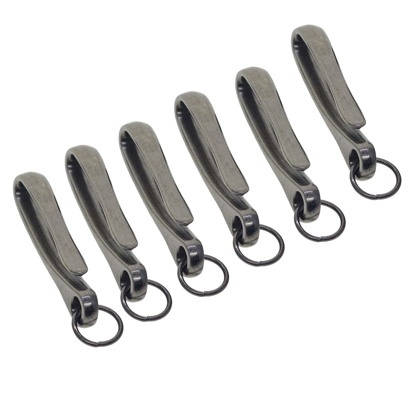 6Pcs Japanese Fish Hook Keychain Belt Clip Purse Wallet Holder Key