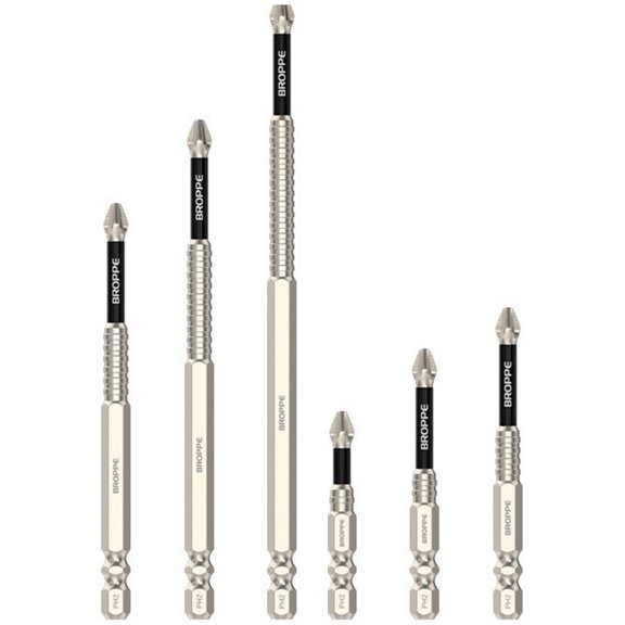6Pcs K5 Impact Driver Bit Set 1/4inch Hex Shank Crossing Head Screwdriver Bit Steel Magnetic Crossing Bit Attachment