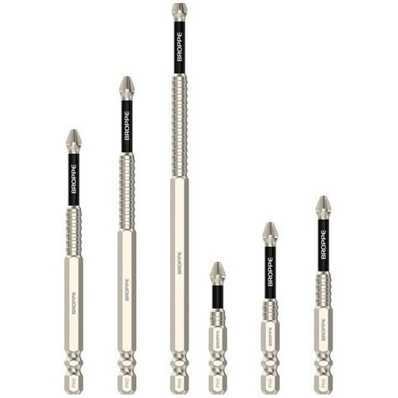 6Pcs K5 Screwdriver Bit Set 1/4inch Hexagon Shank Antislip Crossing Head Screw Driver Drill Bit Crossing