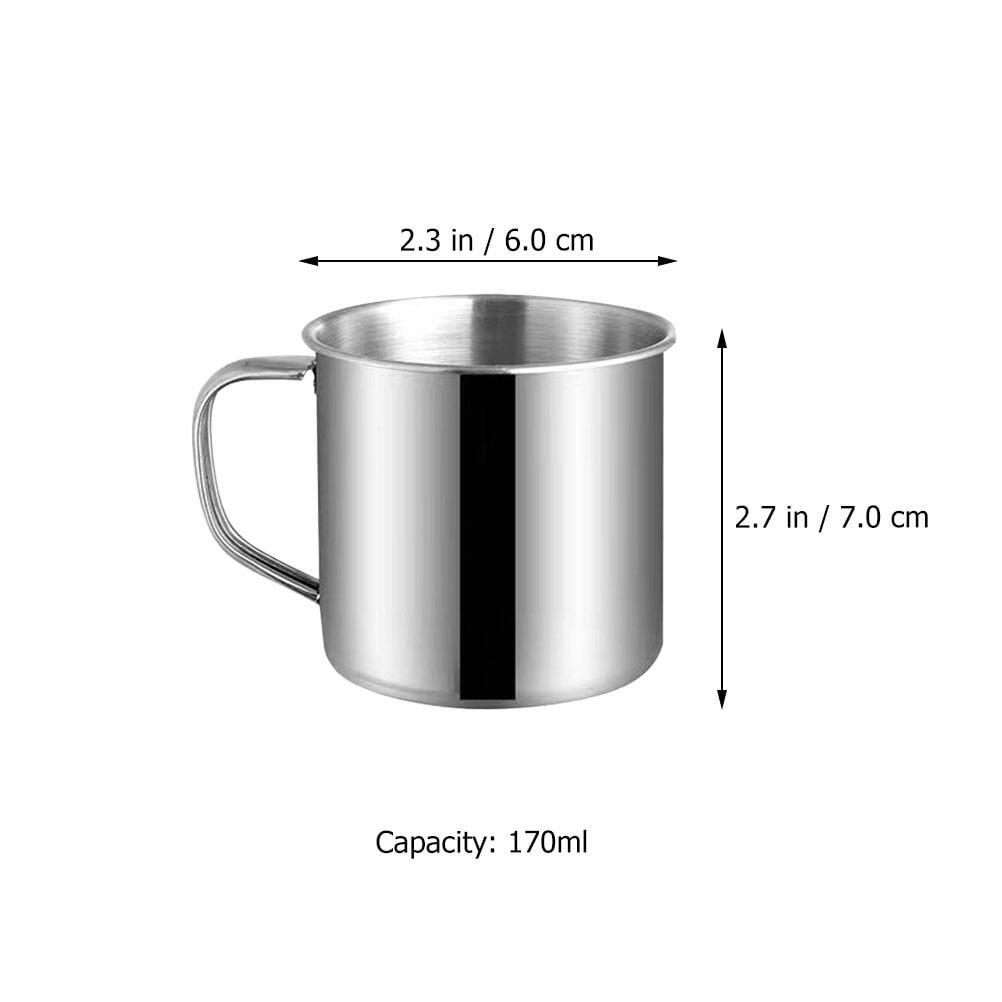 6Pcs Kids Water Mugs Espresso Cups Stainless Steel Coffee Mugs Small Water Mugs Home Accessory