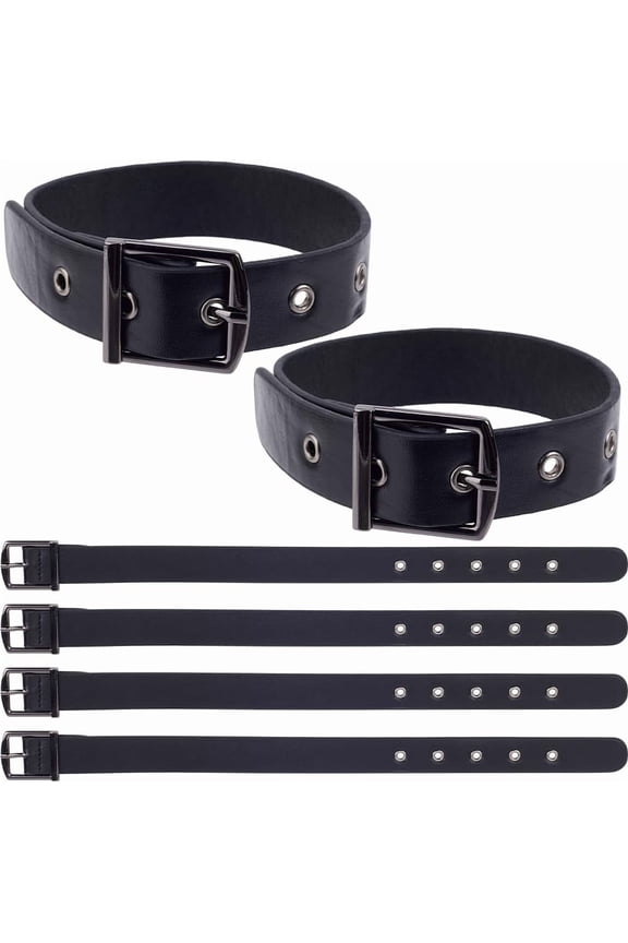 6Pcs Kilt Extender Buckle Straps 16x1 Inch Imitation Leather Cuff Belt Buckles Fastener Adjustable Stirrup Luggage Strap Suitcase Belts DIY
