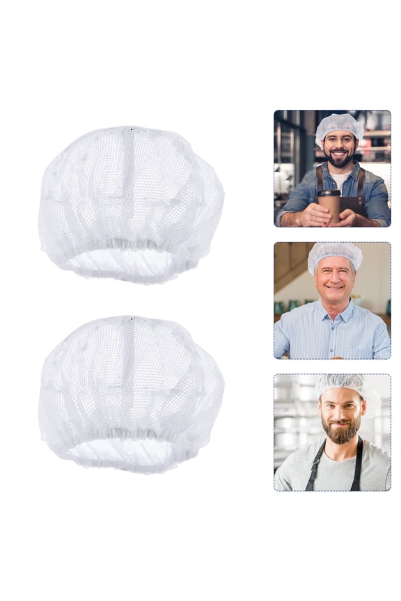 6Pcs Kitchen Cooking Chef Hair Hat Adjustable Beanie Food Service Hair Hat
