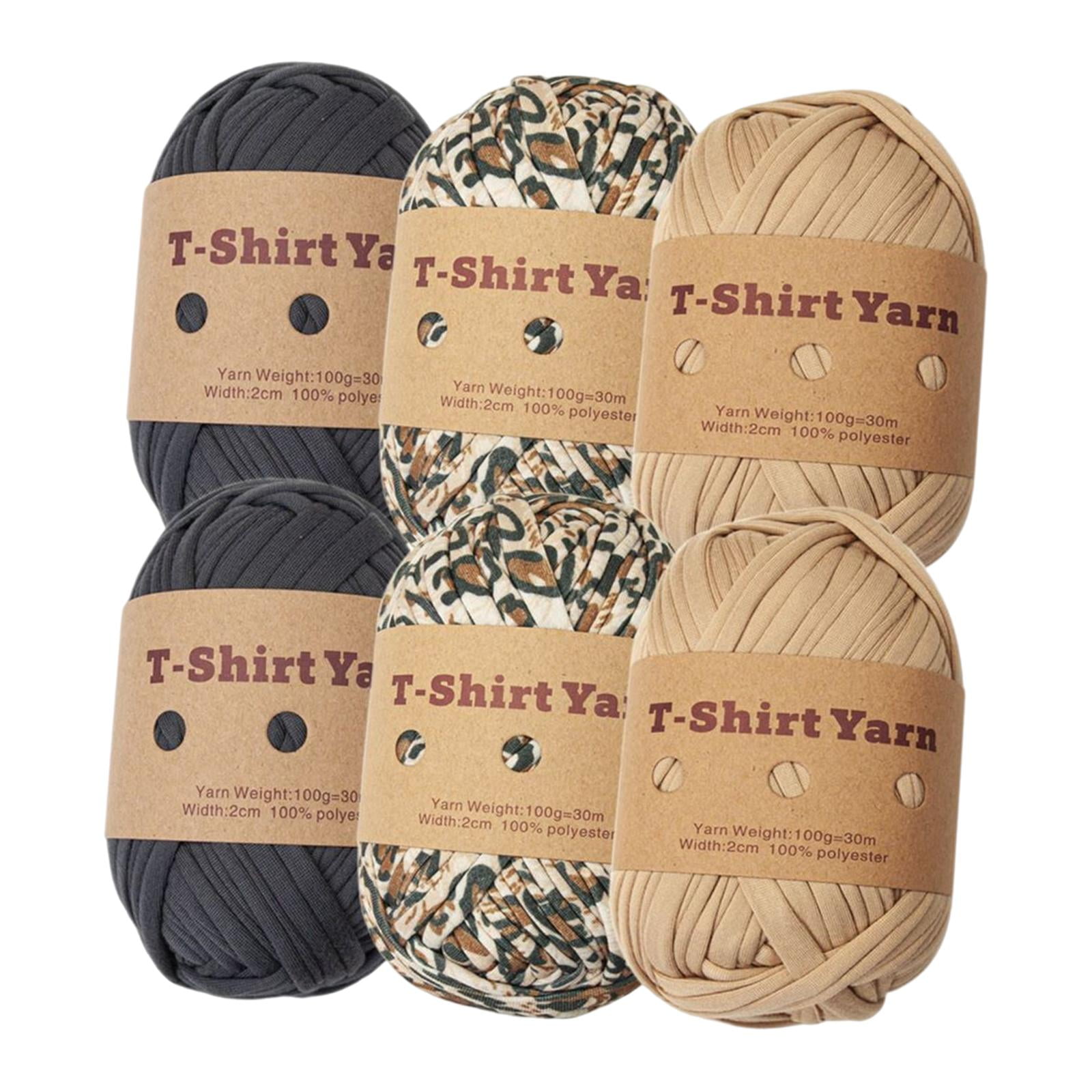  400g T-Shirt Yarn Elastic Fabric Crochet Cloth Yarn for DIY  Knitting, 130 Yards Spaghetti Yarn Thick Knitting Yarn for Hand DIY Bag  Basket Cushion Crocheting Projects,Home Decor(Purple)