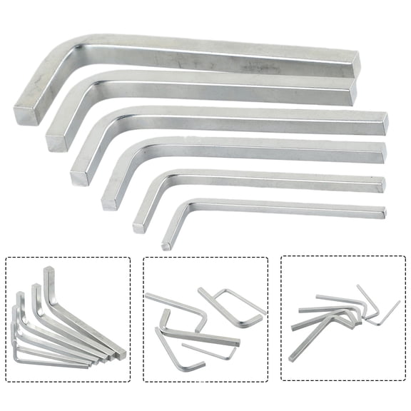 6Pcs L-Shaped Square Wrench Square Wrench 4-Point Wrench Hand Tool Tool Screw Screwdriver Set 3-8Mm Tool Accessories Screwdriver