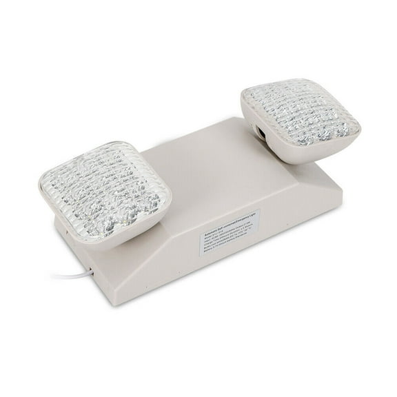 6Pcs LED Emergency Exit Light Kit, Adjustable 2 Head W/ Battery Back-up 924, Fire Exit Lighting LED Emergency Lamp