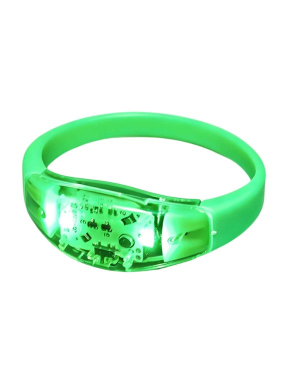 6Pcs LED Glow Bracelets Sound Activated Flashing Strobe Wristbands, Music Sync Light Up Party Favors for Concerts, Rave, Carnival, Halloween, New Year's Eve, Birthday, Night Events, Game Prizes
