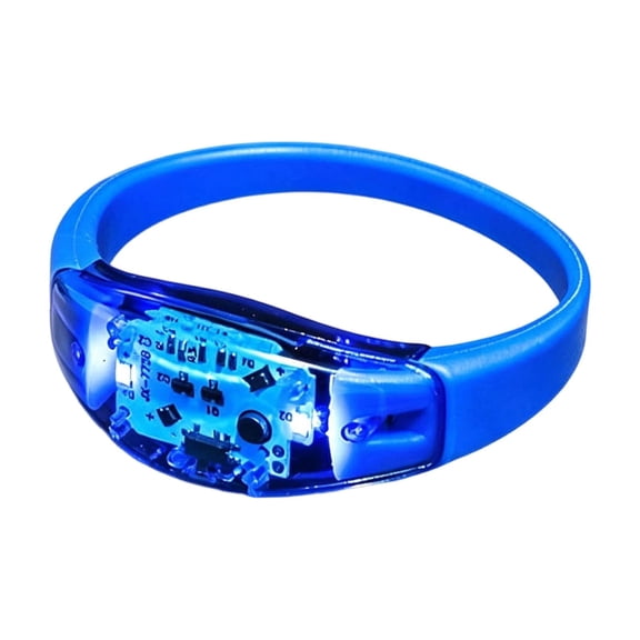 6Pcs LED Glow Bracelets Sound Activated Flashing Strobe Wristbands, Music Sync Light Up Party Favors for Concerts, Rave, Carnival, Halloween, New Year's Eve, Birthday, Night Events, Game Prizes