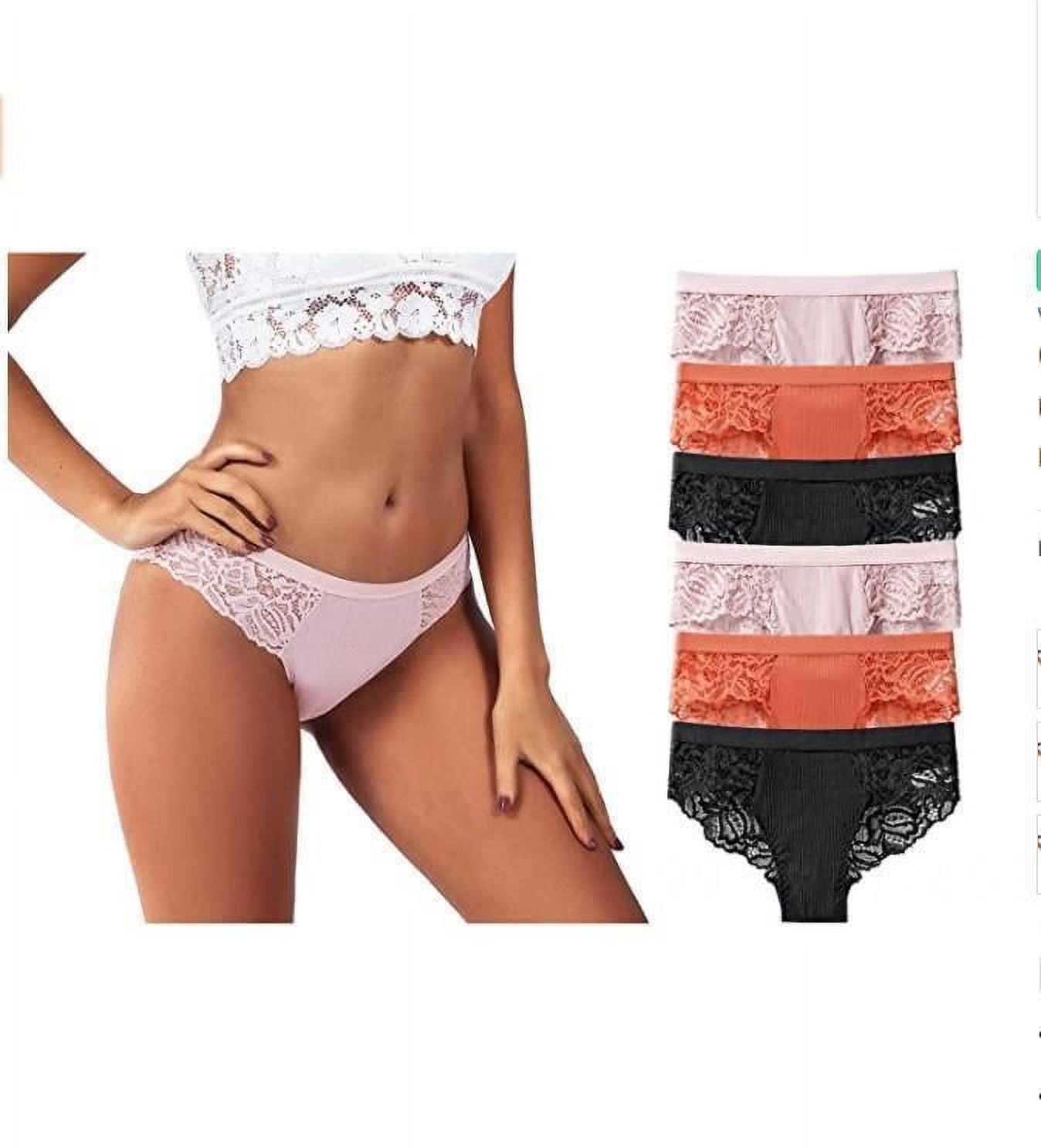 6Pcs Cotton Underwear for Women, Soft Middle Waisted Briefs, Breathable  Stretch Panties