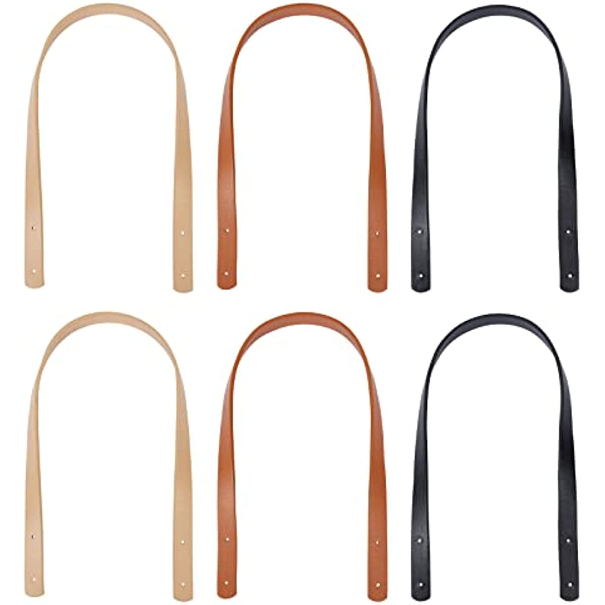 China Factory PU Leather Bag Handles, with Iron Rivets, for Purse Handles  Bag Making Supplie 60x1.85x0.35cm, Hole: 3mm in bulk online 