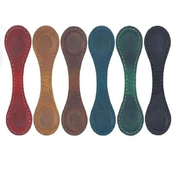 6Pcs Leather Magnetic Bookmarks, Magnetic Leather Bookmark, Bookmark for Book Lover for Reader Kids