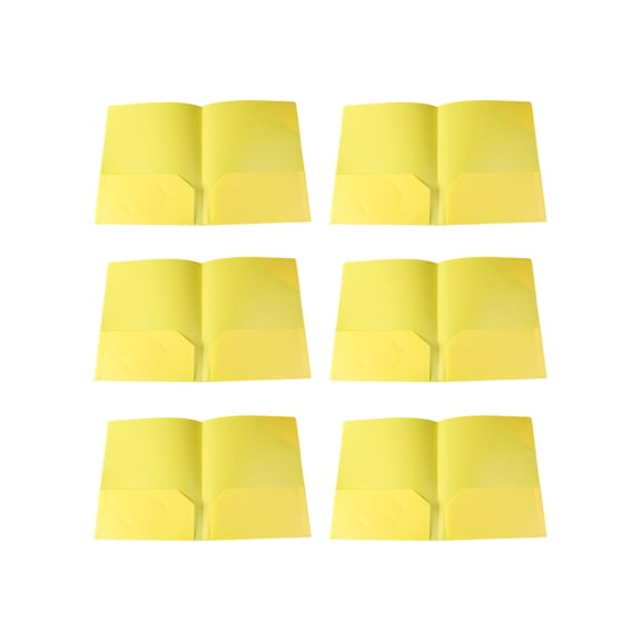 6Pcs Letter Size Folders with Two Pockets Water Resistant Double Pocket Presentation Folder 2 Pocket Document Organiser