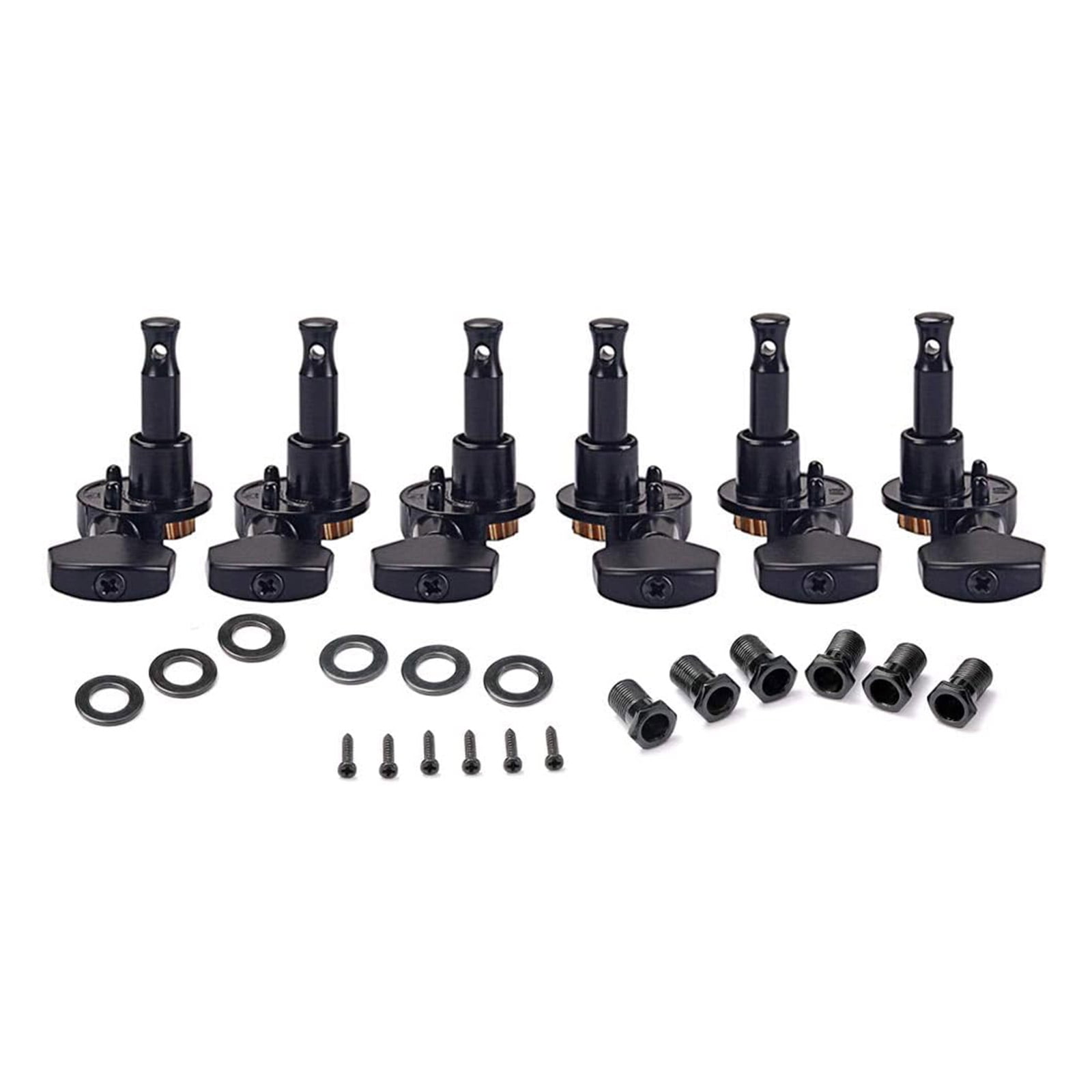 6Pcs Locking Guitar Tuning Pegs Machine Head Tuners Keys for Electric Acoustic Guitars Metal Replacement Parts