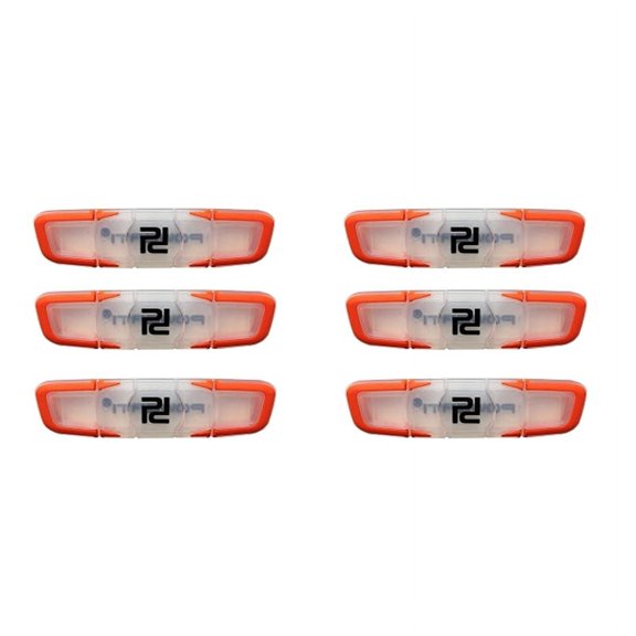 6Pcs Long Tennis Racket Shockproof Damper Replacement Reduce Racquet Accessories-Orange