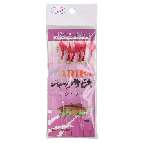 6Pcs Luminously Bean String Hook Rigs Wobblers Fishing Hook Artificial Fishing Lures Luminously Baits String Hook
