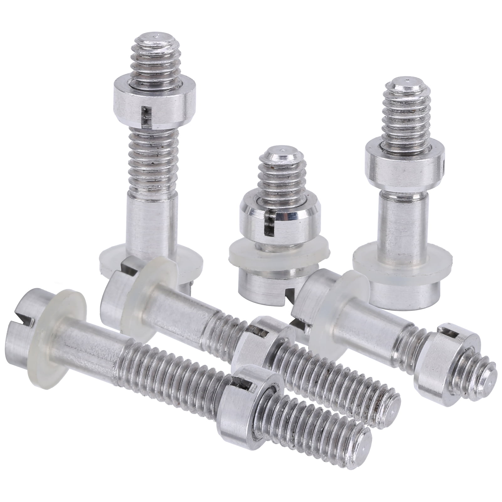 6Pcs M2.5 Screw Bolts Nut Washers Set Silver for Record Player