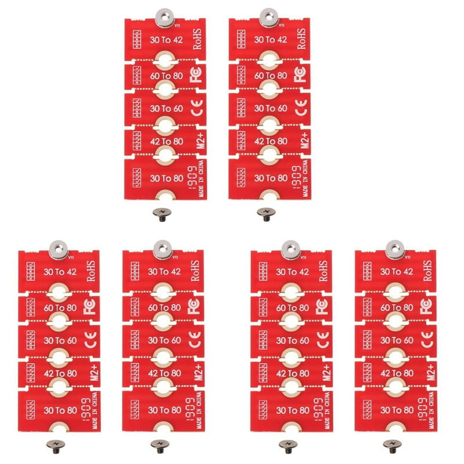Adaptateur M.2 NVMe NGFF Extensible (2230/2242/2260/2280) - Pour SSD Sur PC, Couleur Rouge
