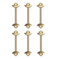 thumbnail image 1 of 6Pcs M8x100mm Drawbolt Flipped Connectors Sturdy Brass for Butcher Block Countertops Bed Rails Easy Installation Designs, 1 of 8