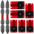 thumbnail image 1 of 6Pcs Magnetic Screw Ring for 1/4 inch Shank Screwdriver Bits Portable Screwdriver Magnetizer Ring with 2 Screwdriver Aluminum Alloy Magnetic Screw Holder Rings for Hex Screwdriver Bits, 1 of 8