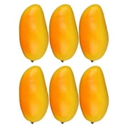 6Pcs Mangoes Decors Set Artificial Fruit Realistic Mangos Replicas for Culinary Display and Interior Designs Accent