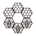 thumbnail image 1 of 6Pcs Metal Bee Wall Art Farmhouse Honey Bee Honey Comb Decor, Wire Metal Wall Decor Hanging for Living Room Garden Bedroom Office Home(Classic, Black), 1 of 7
