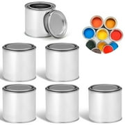 6Pcs Metal Paint Cans, Empty Unlined Paint Cans with Lids, 1/2 Pint Metal Paint Pails, Storage Containers for Paints, Solvents, Adhesives, Coatings, Latex, Crafts DIY Projects