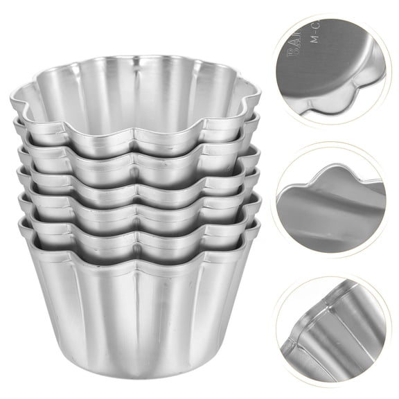 BESTYASH Pudding Molds Non-stick Aluminum Alloy Temperature Resistant Home Use 6 Pcs