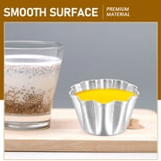 6Pcs Metal Pudding Molds Reusable Cake Mold Non-stick Muffin Cups Pudding Baking Tool