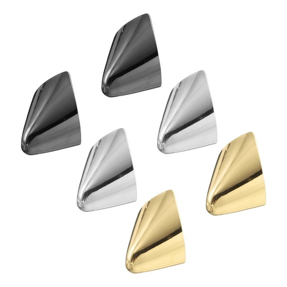 6Pcs Metal Shoes Pointed Protector Pointed Shoe Head Tips Cap for Shoe Protection Repair(Gold/Silver/Black, 31mm)