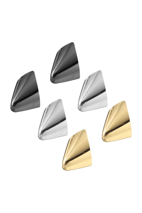 6Pcs Metal Shoes Pointed Protector Pointed Shoe Head Tips Cap for Shoe Protection Repair(Gold/Silver/Black, 31mm)