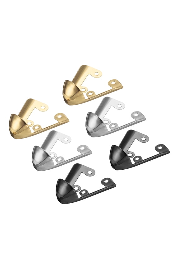 6Pcs Metal Shoes Pointed Protector Shoe Head Tips Cap for Shoe Protection Repair(Gold/Silver/Black, 30mm)