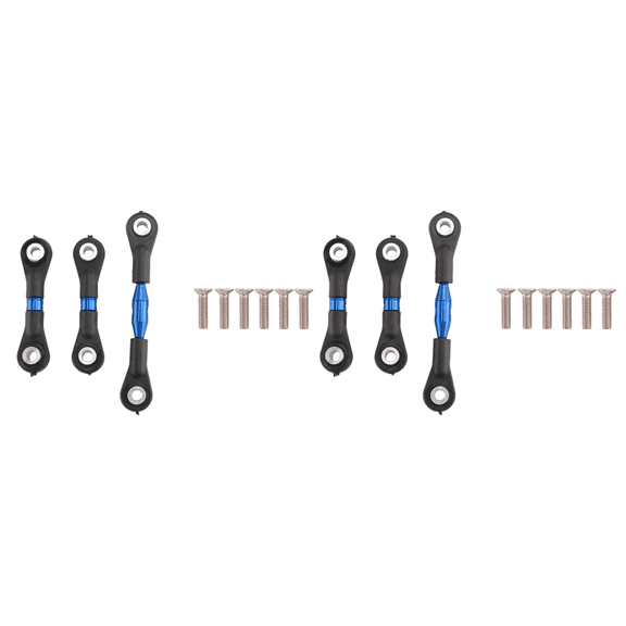 6Pcs Metal Steering Rod Link Tie for TT-01 TT01 1/10 RC Car Upgrade Parts Accessories,Blue
