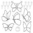 thumbnail image 1 of 6Pcs Metal Wall Art Rustproof Metal Wall Décor Wall Hanging Ornament Different Shape Easy Install Iron Wall Hanging Decoration Black/Gold for Wall Kitchen Bathroom, 1 of 10