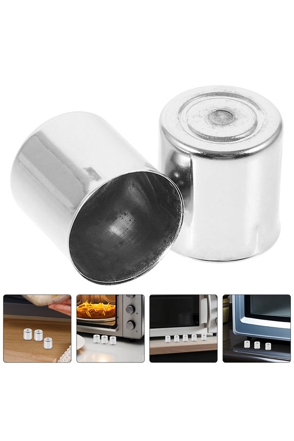 6Pcs Microwave Oven Cap Parts Silver Iron Heat Conductive Replacement