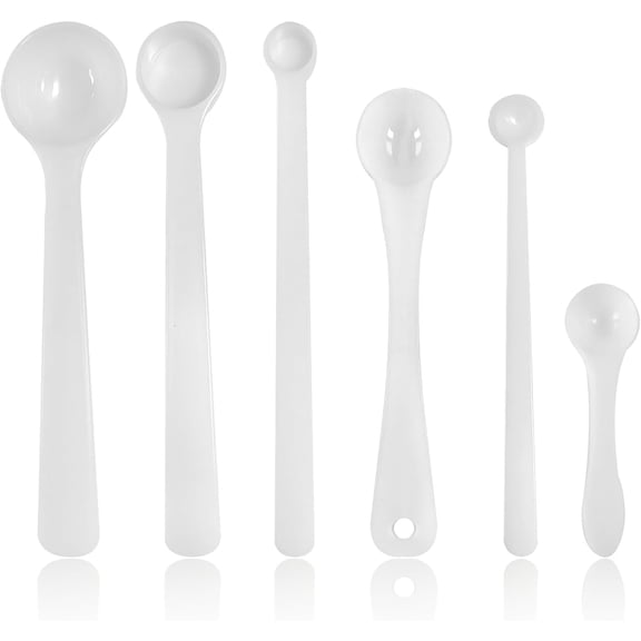 6Pcs Milligram Measuring Spoons Set Exact MG Scoops for Powder liquid(0.15ml 0.25ml 0.5ml 0.25g 0.5g 1g) Micro Gram Scoops Small Capsule Measurement Spoon Set for Precise Dosing