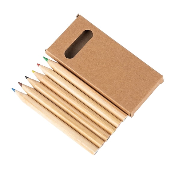 6Pcs Mini Colored Pencils Bulk, 6 Colors Unsharpened Art Pencil Supplies for Drawing Coloring and Sketching, Smooth Writing Lead Core Color Pencils for Professionals and Adults(Brown,3.5x1.8")