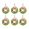 thumbnail image 1 of 6Pcs Mini Easter Wreath for Front Door - Easter Eggs Sign Spring Wreaths Wildflower Floral Flower Decorations with Bow for Window Kitchen Cabinet Home Table Centerpiece Farmhouse Decor - 9 inch, 1 of 7
