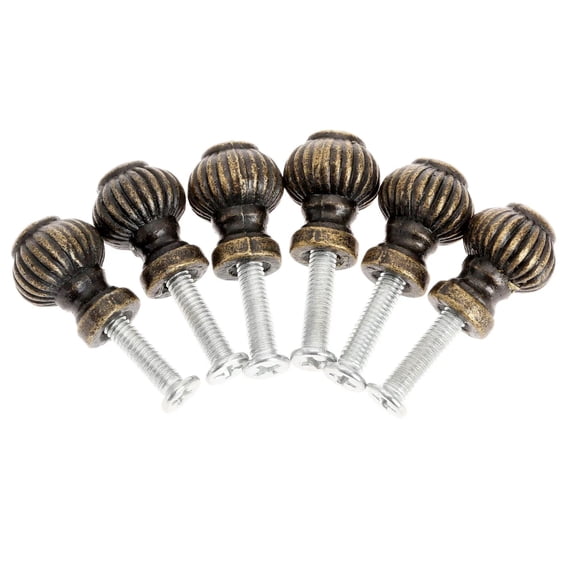6Pcs Mini Knobs Vintage Lantern Shape Handles Antique Bronze Case Drawer Cupboard Pulls Decorative Jewelry Wooden Box 14x19mm