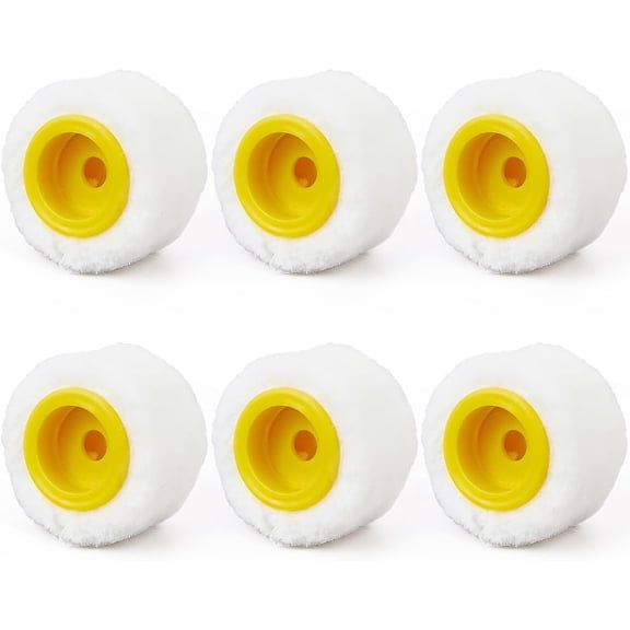 6Pcs Mini Paint Rollers Acrylic Paint Fibers Roller 1.77x1.22 Inch Tiny Painting Tool