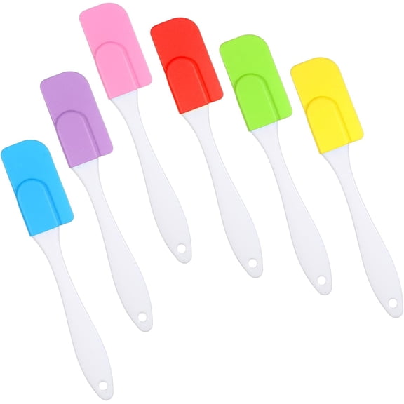 6Pcs Mini Silicone Spatula Set, Premium Spatula, Heat Resistant Rubber Spatulas for Kitchen & Baking, Mixing, Non-Stick Tools