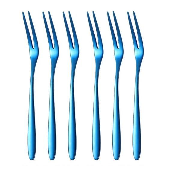 6Pcs Mini Stainless Steel Forks Perfect for Serving Fruits Desserts Sushi and Snacks Stylish Kitchen Additions