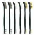 thumbnail image 1 of Aufmer 6Pcs Mini Wire Brush Set┃Stainless Steel/Brass/Nylon Bristles Wire Brushes┃Curved Handle Soft Grip for Rust┃Dirt & Paint Scrubbing with Deep Cleaning – 7 Inches(Gray), 1 of 9