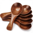 thumbnail image 1 of 6Pcs Mini Wooden Spoons, 3.2inch Wood Spoon Sugar Salt Tea Scoop Teaspoons Seasoning Spoons, Brown, 1 of 9