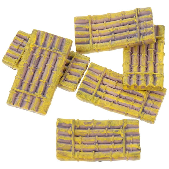 6Pcs Miniature Raft Figurine Resin Boat Toy for Micro Landscape Decor