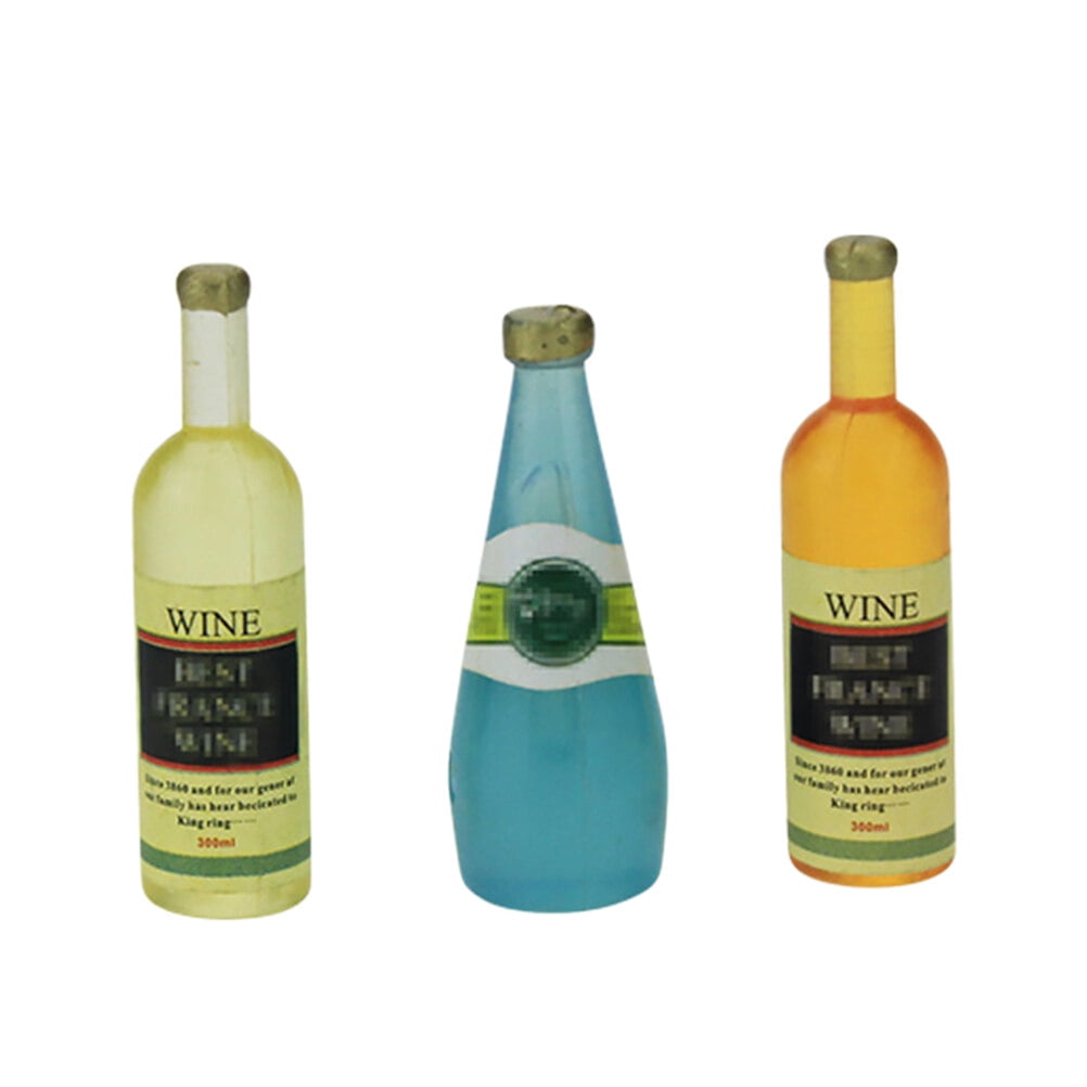 6Pcs Miniature Wine Bottles Decors Miniature Wine Bottles Ornaments