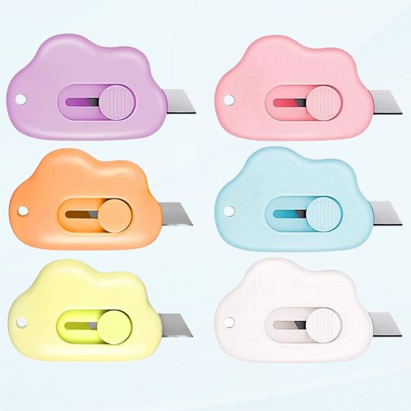 6Pcs Mion-Sceana Fntas Scamaill Bosca Mnlaithe Gearrthir Litreach Inghlactha Oscailteoir Pipar Cldach Slitter Carton Gearrthir Inaistrithe Gearrthir Pipar Blade Oifige